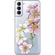 Прозрачный чехол BoxFace Samsung Galaxy S22 (S901) Cherry Blossom
