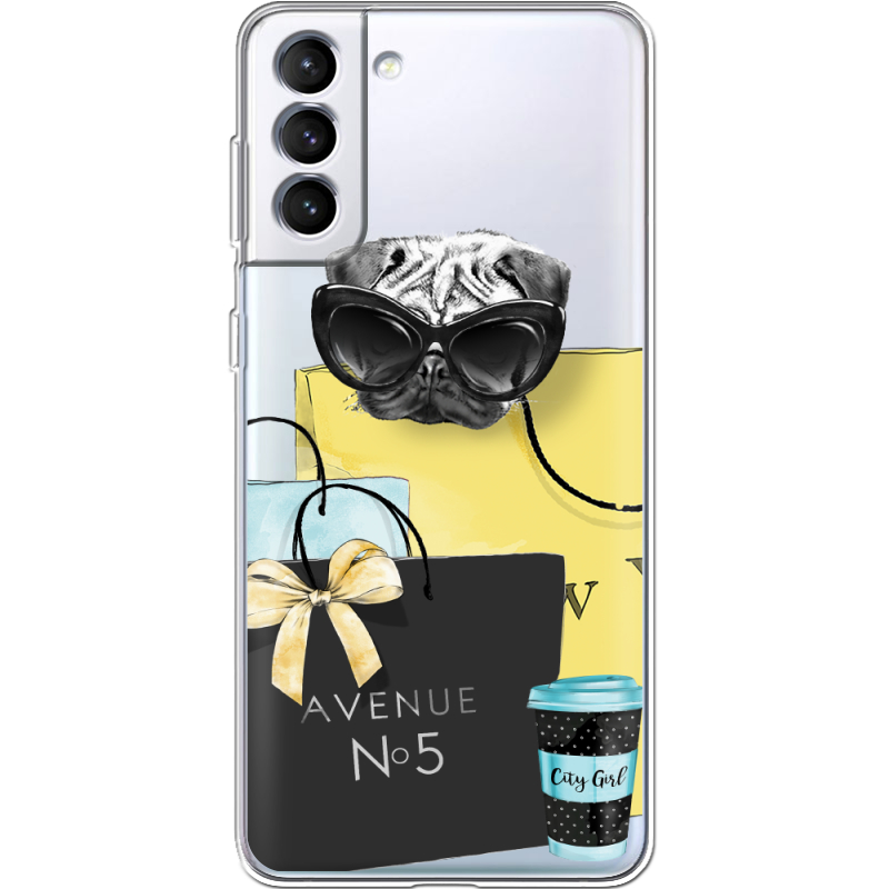 Прозрачный чехол BoxFace Samsung Galaxy S22 Plus (S906) Fashion Pug