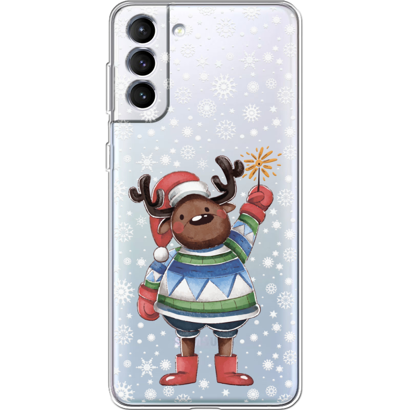 Прозрачный чехол BoxFace Samsung Galaxy S22 Plus (S906) Christmas Deer with Snow