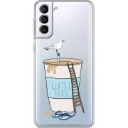 Прозрачный чехол BoxFace Samsung Galaxy S22 Plus (S906) Segull in Cofee Pool