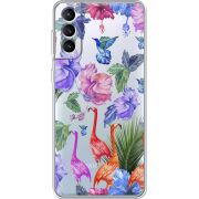 Прозрачный чехол BoxFace Samsung Galaxy S22 Plus (S906) Flamingo