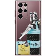 Прозрачный чехол BoxFace Samsung Galaxy S22 Ultra (S908) City Girl