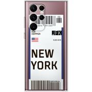 Прозрачный чехол BoxFace Samsung Galaxy S22 Ultra (S908) Ticket New York