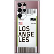 Прозрачный чехол BoxFace Samsung Galaxy S22 Ultra (S908) Ticket Los Angeles