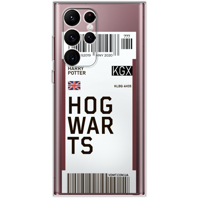 Прозрачный чехол BoxFace Samsung Galaxy S22 Ultra (S908) Ticket Hogwarts