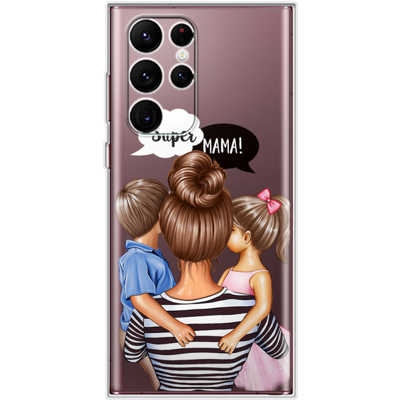 Прозрачный чехол BoxFace Samsung Galaxy S22 Ultra (S908) Super Mama