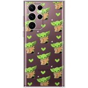 Прозрачный чехол BoxFace Samsung Galaxy S22 Ultra (S908) Pattern Baby Yoda