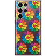 Прозрачный чехол BoxFace Samsung Galaxy S22 Ultra (S908) Hippie Flowers