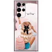 Прозрачный чехол BoxFace Samsung Galaxy S22 Ultra (S908) Travel Girl