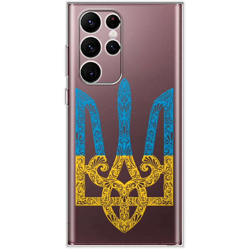 Прозрачный чехол BoxFace Samsung Galaxy S22 Ultra (S908) Gold Trident