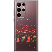 Прозрачный чехол BoxFace Samsung Galaxy S22 Ultra (S908) Merry Christmas