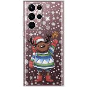 Прозрачный чехол BoxFace Samsung Galaxy S22 Ultra (S908) Christmas Deer with Snow