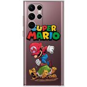 Прозрачный чехол BoxFace Samsung Galaxy S22 Ultra (S908) Super Mario