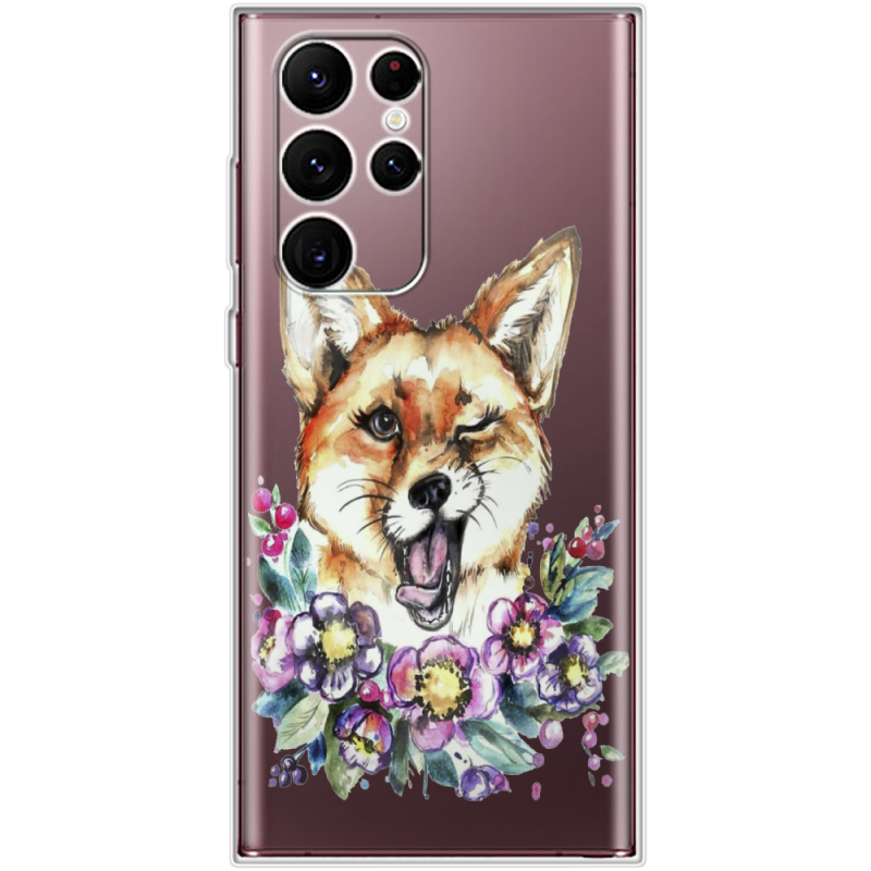 Прозрачный чехол BoxFace Samsung Galaxy S22 Ultra (S908) Winking Fox