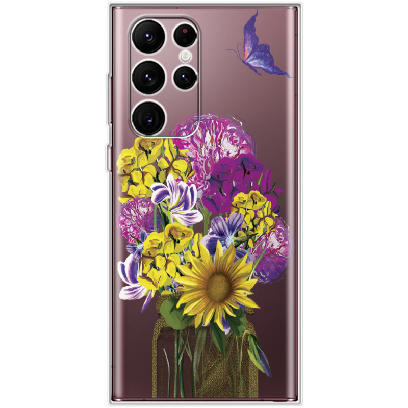 Прозрачный чехол BoxFace Samsung Galaxy S22 Ultra (S908) My Bouquet