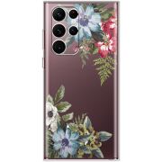 Прозрачный чехол BoxFace Samsung Galaxy S22 Ultra (S908) Floral