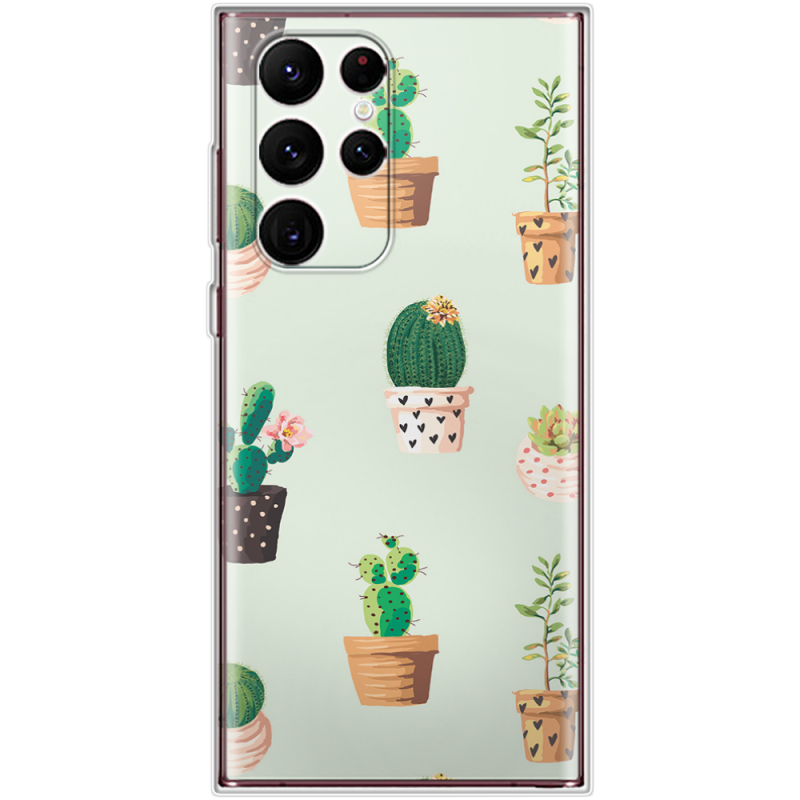 Чехол BoxFace Samsung Galaxy S22 Ultra (S908) L-green Cacti