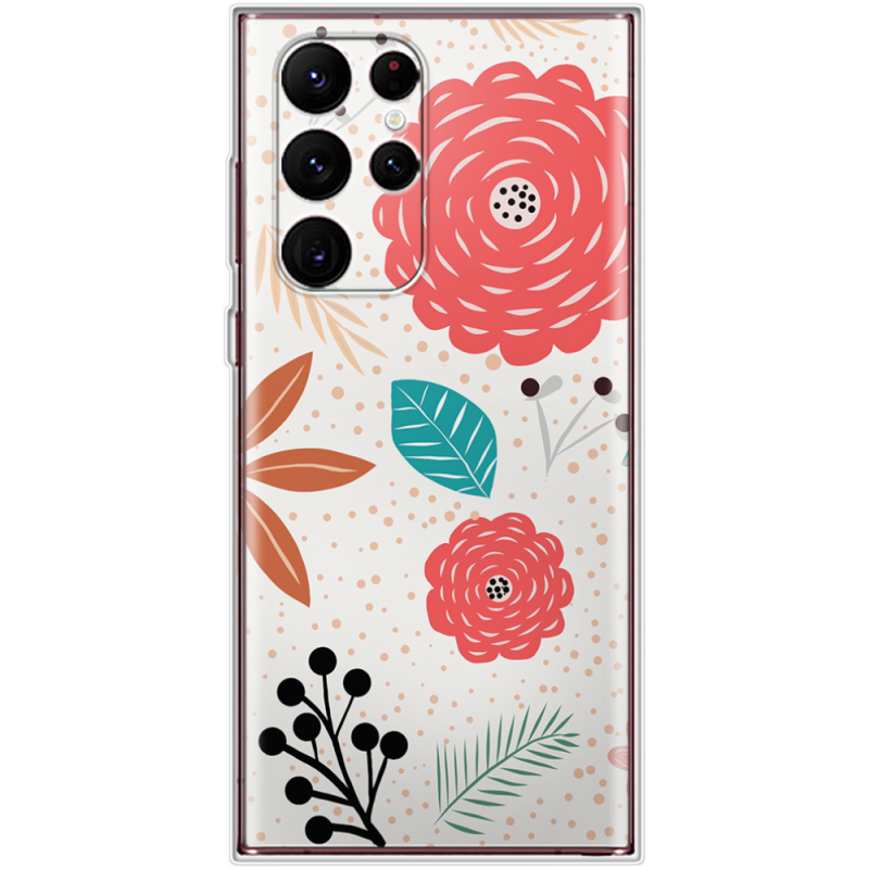 Чехол BoxFace Samsung Galaxy S22 Ultra (S908) Line Flowers