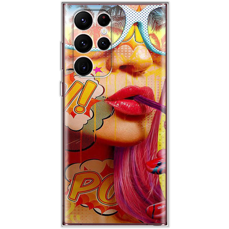 Чехол BoxFace Samsung Galaxy S22 Ultra (S908) Yellow Girl Pop Art