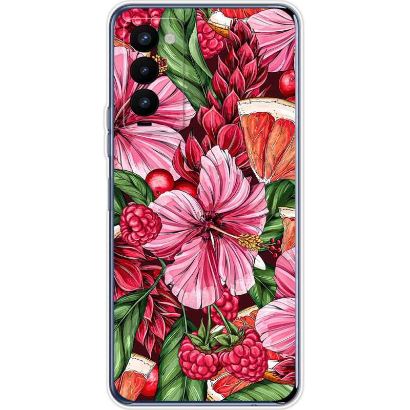 Чехол BoxFace Tecno Camon 18 / 18P Tropical Flowers