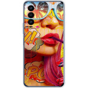 Чехол BoxFace Tecno Camon 18 / 18P Yellow Girl Pop Art