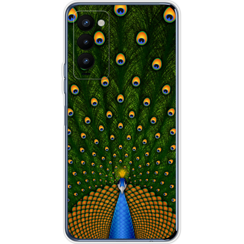 Чехол BoxFace Tecno Camon 18 / 18P Peacocks Tail