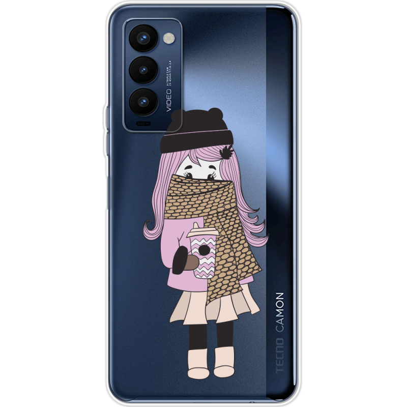 Прозрачный чехол BoxFace Tecno Camon 18 / 18P Winter Morning Girl