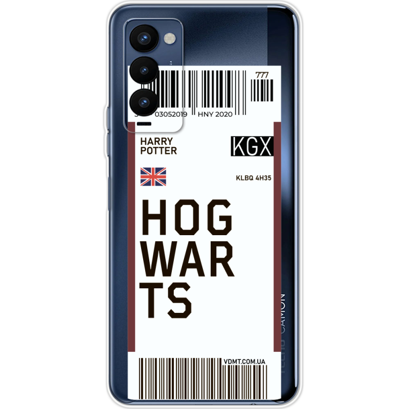 Прозрачный чехол BoxFace Tecno Camon 18 / 18P Ticket Hogwarts