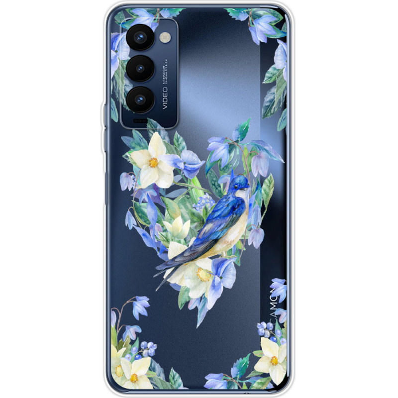 Прозрачный чехол BoxFace Tecno Camon 18 / 18P Spring Bird