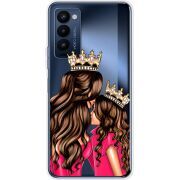 Прозрачный чехол BoxFace Tecno Camon 18 / 18P Queen and Princess