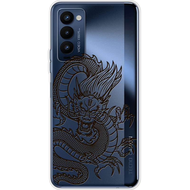 Прозрачный чехол BoxFace Tecno Camon 18 / 18P Chinese Dragon