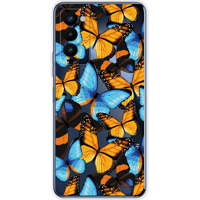 Прозрачный чехол BoxFace Tecno Camon 18 / 18P Butterfly Morpho