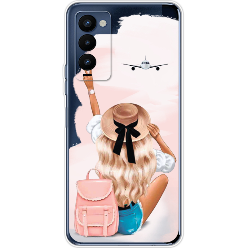 Прозрачный чехол BoxFace Tecno Camon 18 / 18P Travel Girl