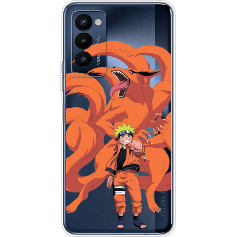 Прозрачный чехол BoxFace Tecno Camon 18 / 18P Naruto and Kurama