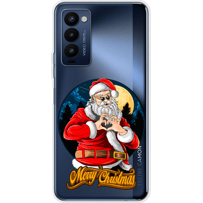 Прозрачный чехол BoxFace Tecno Camon 18 / 18P Cool Santa