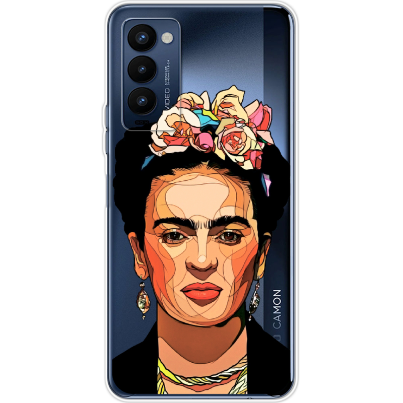 Прозрачный чехол BoxFace Tecno Camon 18 / 18P Фрида Кало