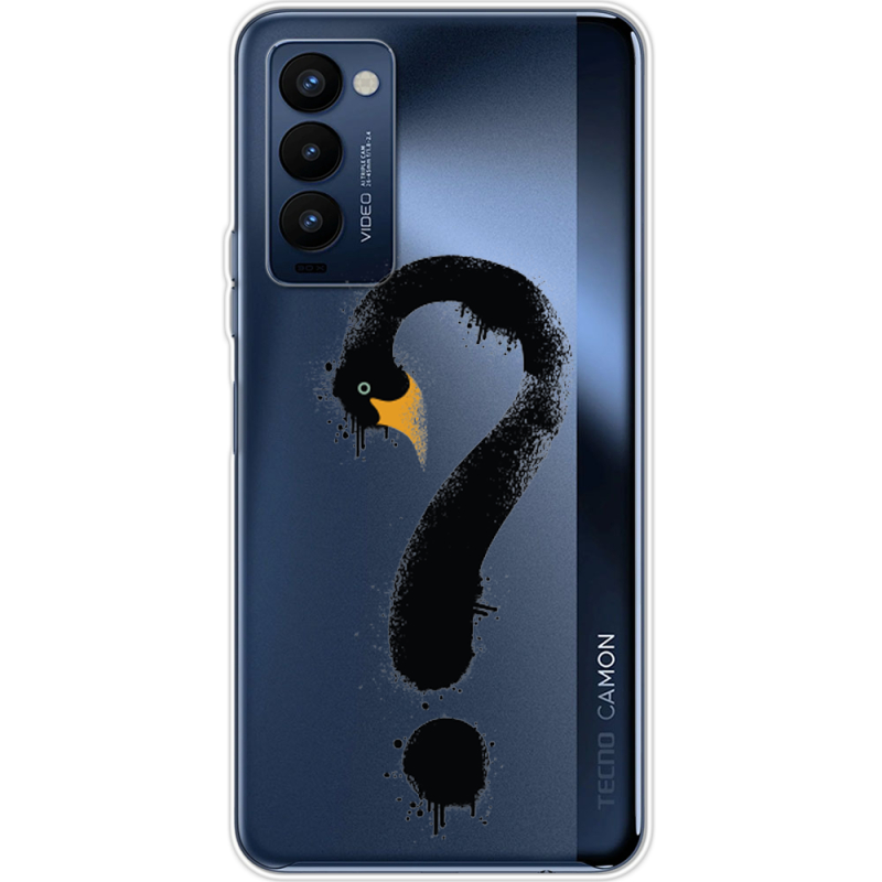Прозрачный чехол BoxFace Tecno Camon 18 / 18P Swan question