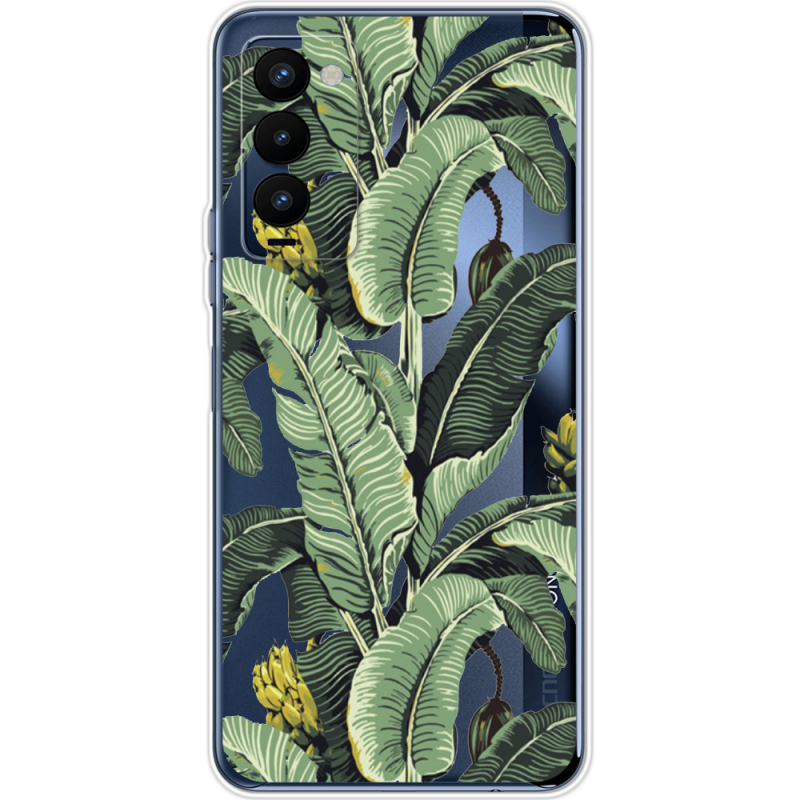 Прозрачный чехол BoxFace Tecno Camon 18 / 18P Banana Leaves