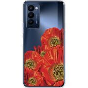 Прозрачный чехол BoxFace Tecno Camon 18 / 18P Red Poppies