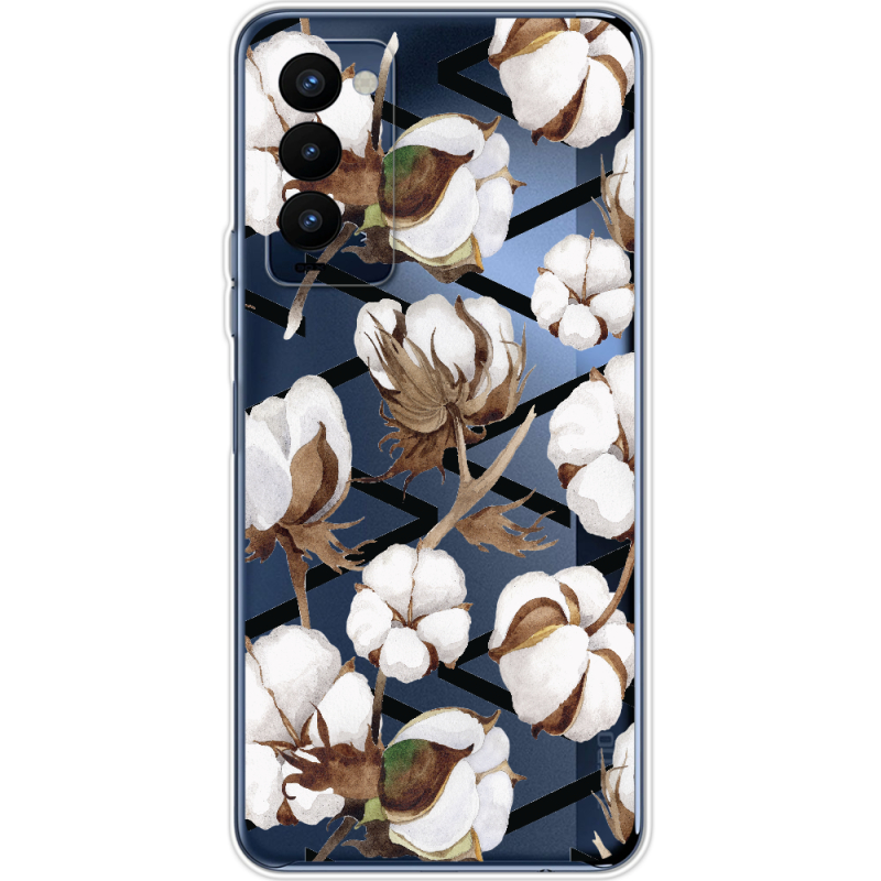 Прозрачный чехол BoxFace Tecno Camon 18 / 18P Cotton flowers