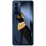 Чехол со стразами BoxFace Tecno Camon 18 / 18P Egipet Cat