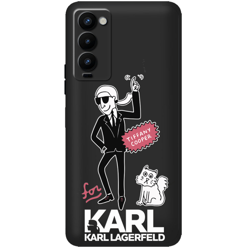 Черный чехол BoxFace Tecno Camon 18 / 18P For Karl