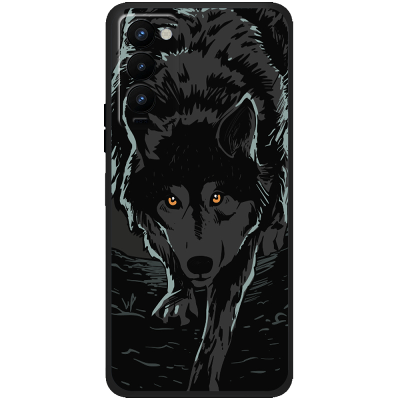 Черный чехол BoxFace Tecno Camon 18 / 18P Wolf