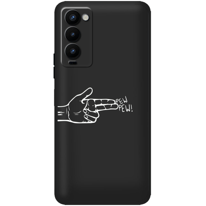 Черный чехол BoxFace Tecno Camon 18 / 18P Pew Pew