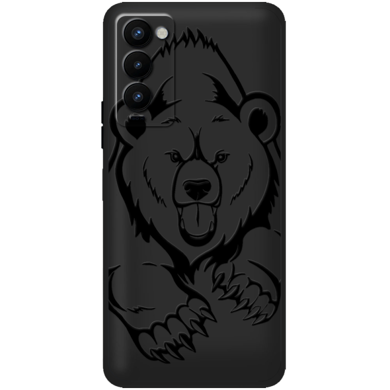 Черный чехол BoxFace Tecno Camon 18 / 18P Grizzly Bear