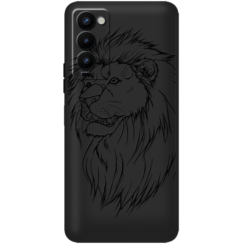 Черный чехол BoxFace Tecno Camon 18 / 18P Lion