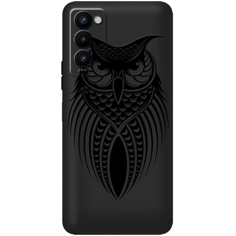 Черный чехол BoxFace Tecno Camon 18 / 18P Owl