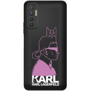 Черный чехол BoxFace Tecno Camon 17P Pink Karl