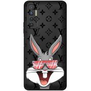 Черный чехол BoxFace Tecno Camon 17P looney bunny