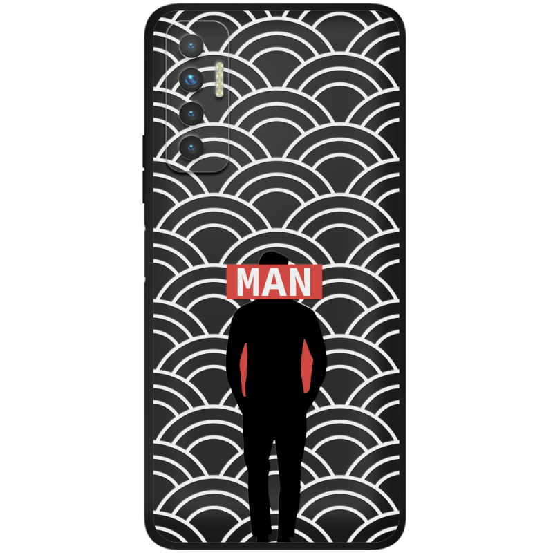 Черный чехол BoxFace Tecno Camon 17P Man Pattern